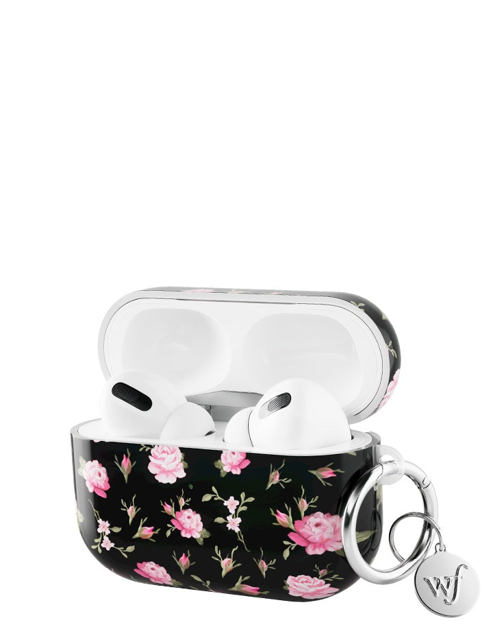 Black and Pink Floral AirPodsAirpod Pro Gen 2 Case