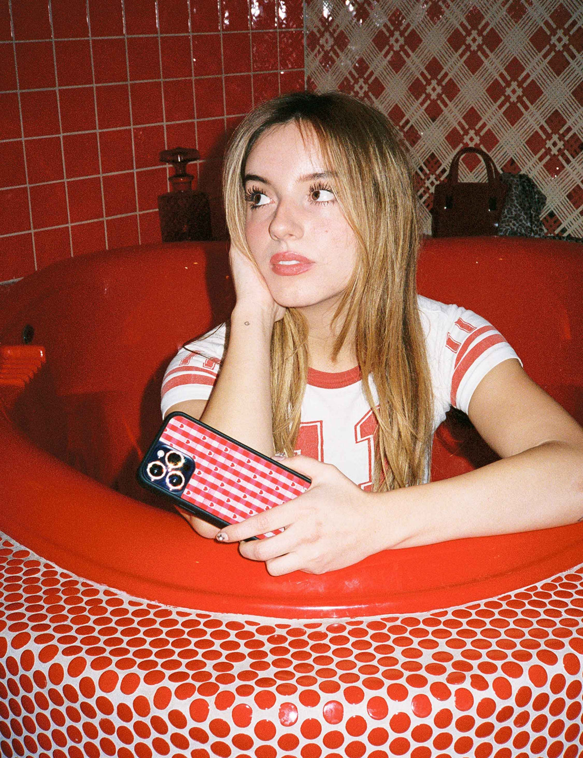 Gingham Hearts - Red iPhone 15 Pro Max Case