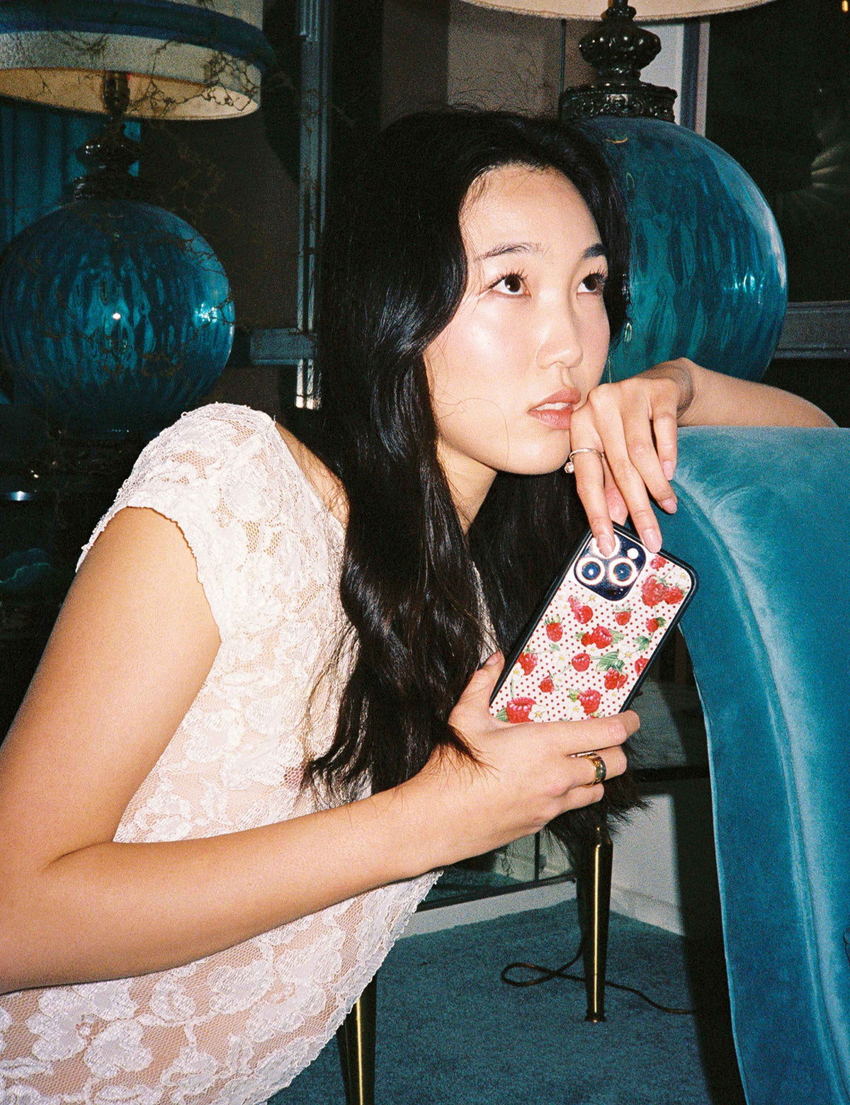 Raspberry Polka Dot iPhone 15 Pro Max Case