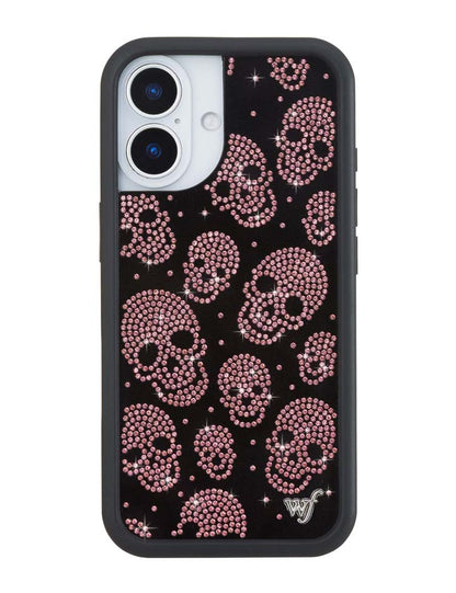 Better Half with Stas and Vic Rhinestone Skull - Black and Pink iPhone 17 Case