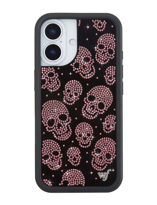 Better Half with Stas and Vic Rhinestone Skull - Black and Pink iPhone 17 Case