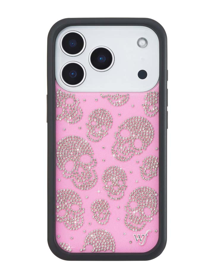 Better Half with Stas and Vic Rhinestone Skull - Pink and Clear iPhone 18 Pro Case