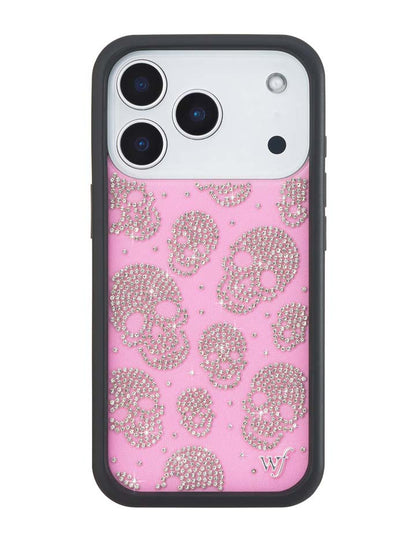 Better Half with Stas and Vic Rhinestone Skull - Pink and Clear iPhone 18 Pro Case