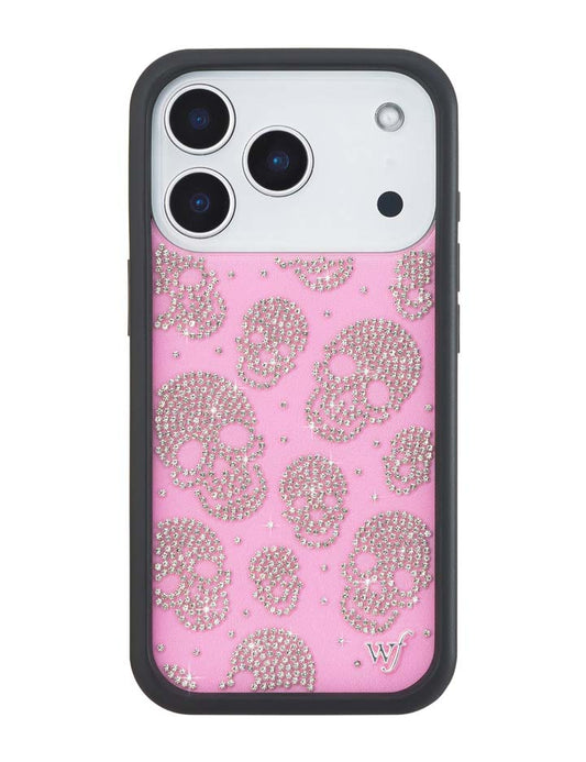 Better Half with Stas and Vic Rhinestone Skull - Pink and Clear iPhone 18 Pro Case