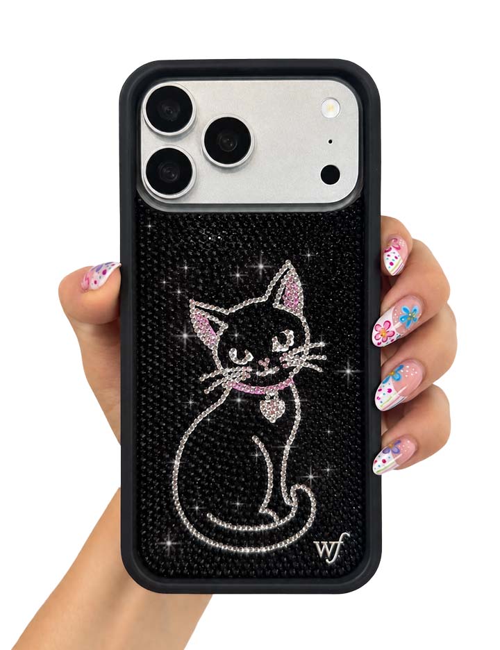 Rhinestone - Black Cat iPhone 17 Case