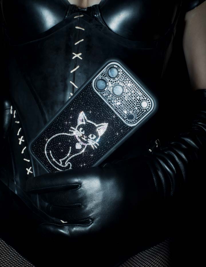 Rhinestone - Black Cat iPhone 17 Case