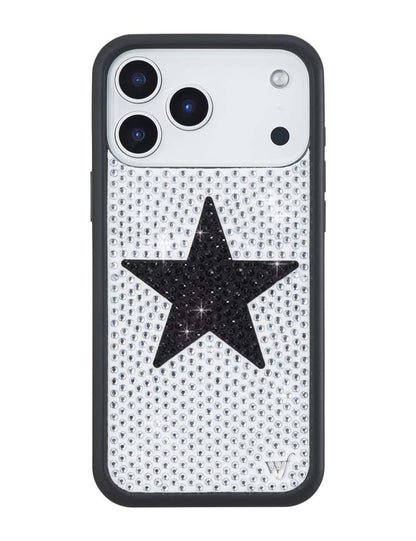 Rhinestone Star - White and Black iPhone 18 Pro Max Case