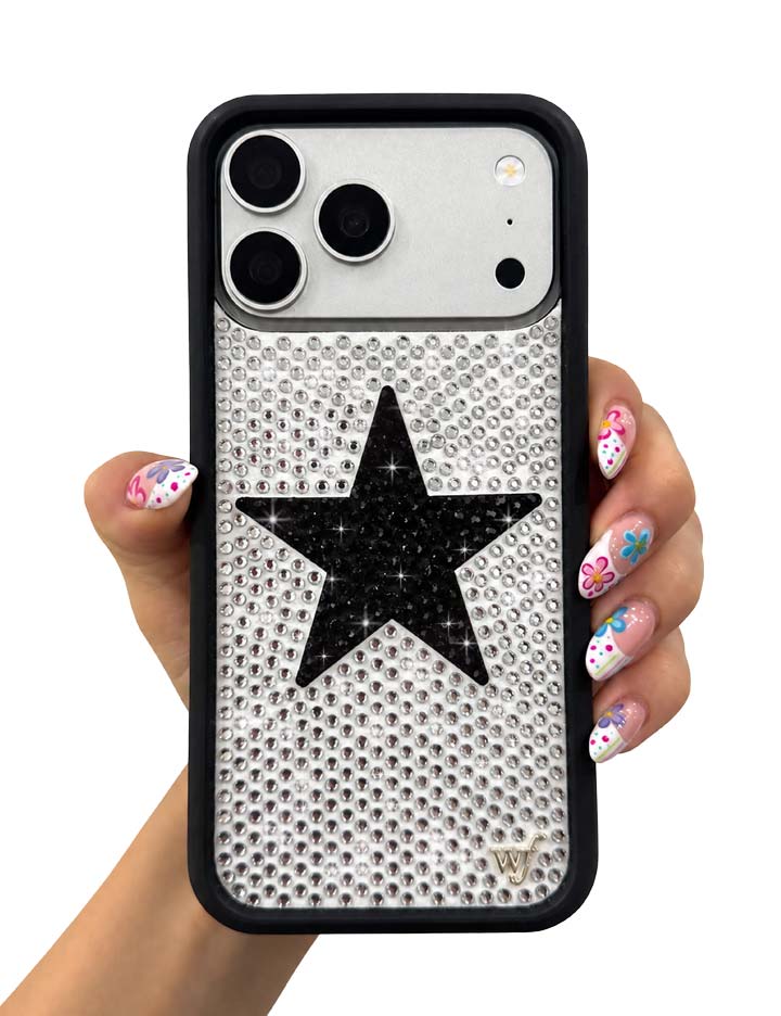 Rhinestone Star - White and Black iPhone 18 Pro Max Case