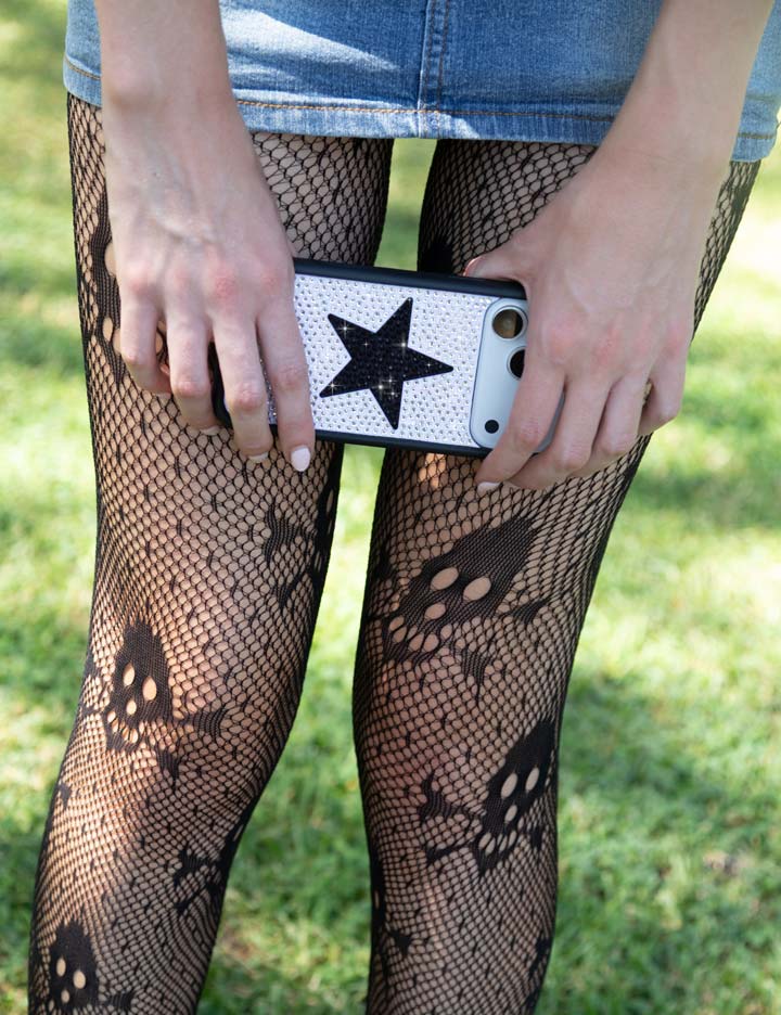 Rhinestone Star - White and Black iPhone 18 Pro Max Case
