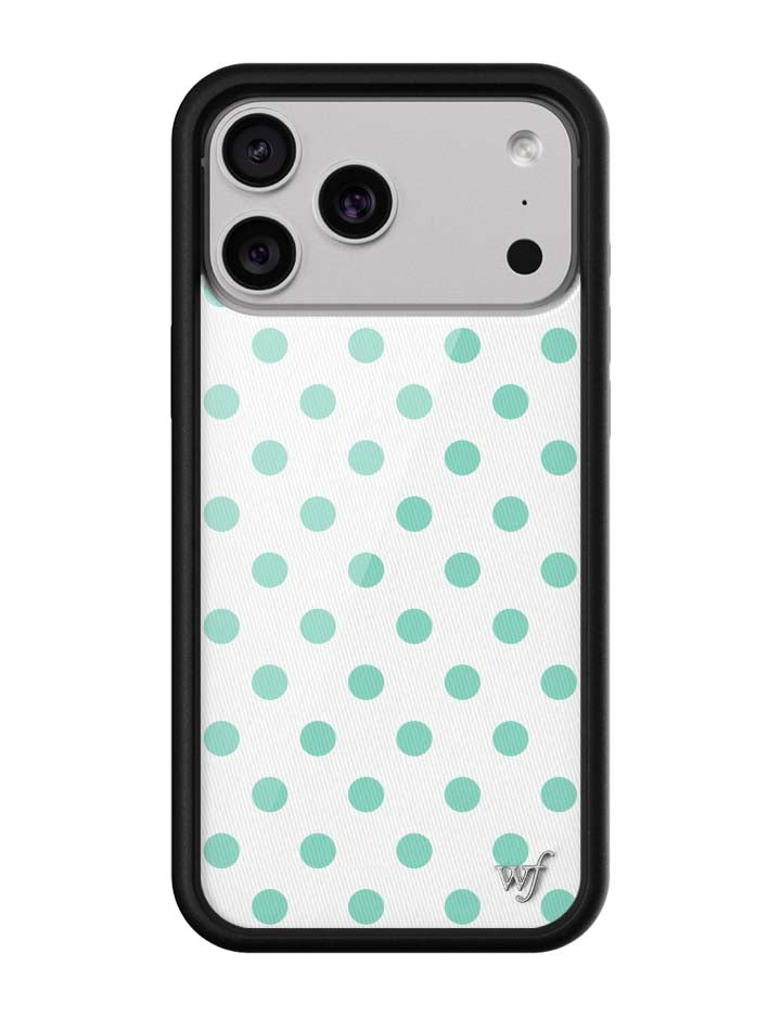 Polka Dot - White and Turquoise iPhone 18 Pro Max / Standard Case