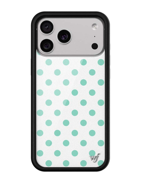 Polka Dot - White and Turquoise iPhone 18 Pro Max / Standard Case