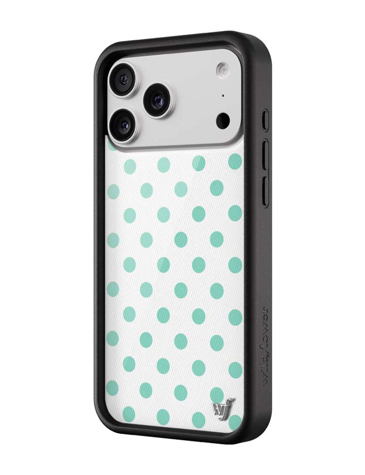 Polka Dot - White and Turquoise iPhone 18 Pro Max / Standard Case