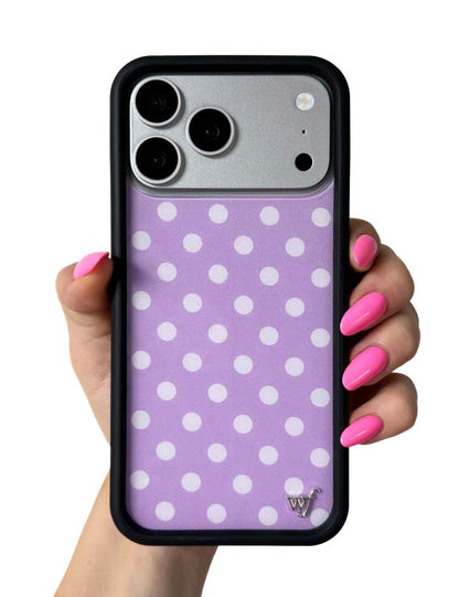 Polka Dot - Lavender and White iPhone 18 Pro Max / Standard Case