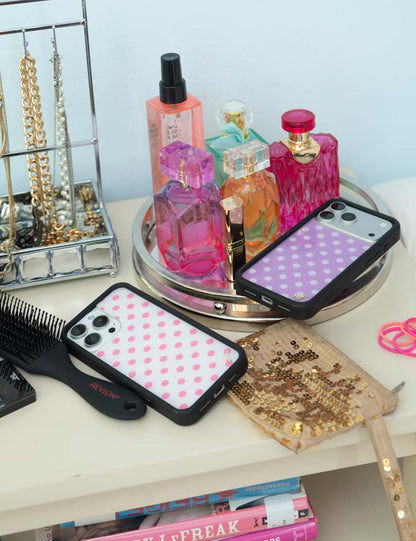 Polka Dot - Lavender and White iPhone 18 Pro Max / Standard Case