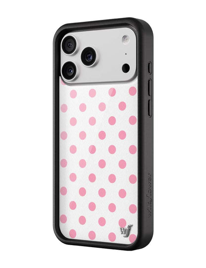 Polka Dot - White and Pink iPhone 18 Pro Max / Standard Case