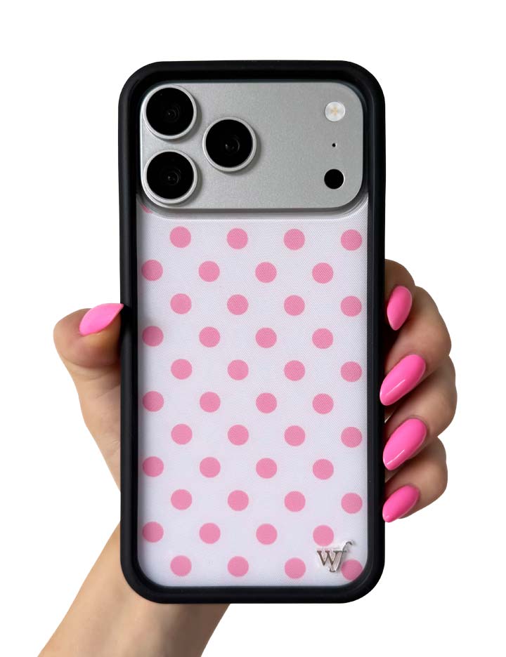 Polka Dot - White and Pink iPhone 18 Pro Max / Standard Case