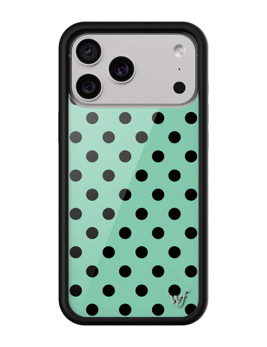 Polka Dot - Turquoise and Black iPhone 18 Pro Max Case