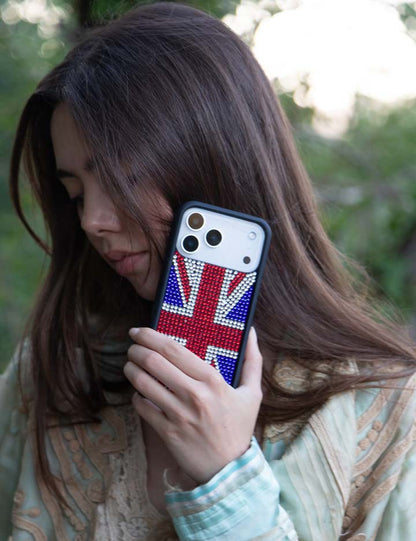 Rhinestone Union Jack iPhone 18 Pro Max Case