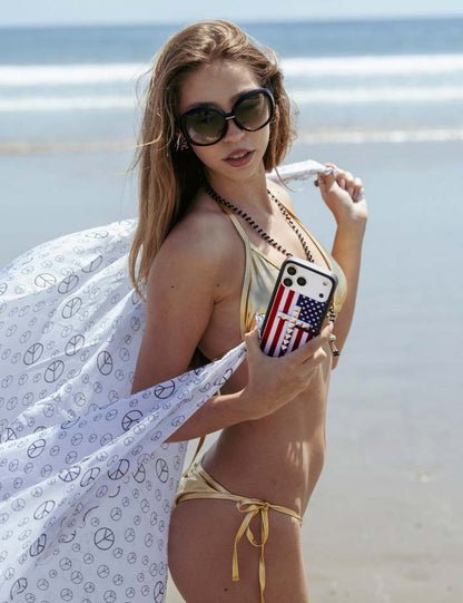Stud Cross American Flag iPhone 18 Pro Max Case