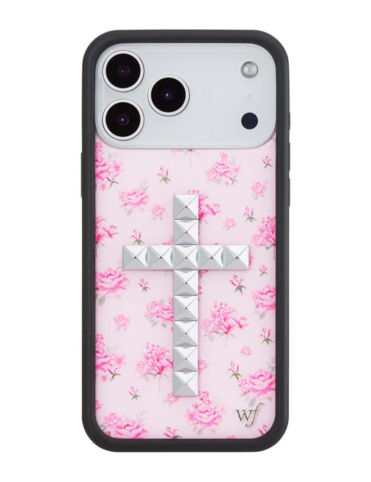 Stud Cross Forget Me Not Floral - Pink iPhone 18 Pro Max Case