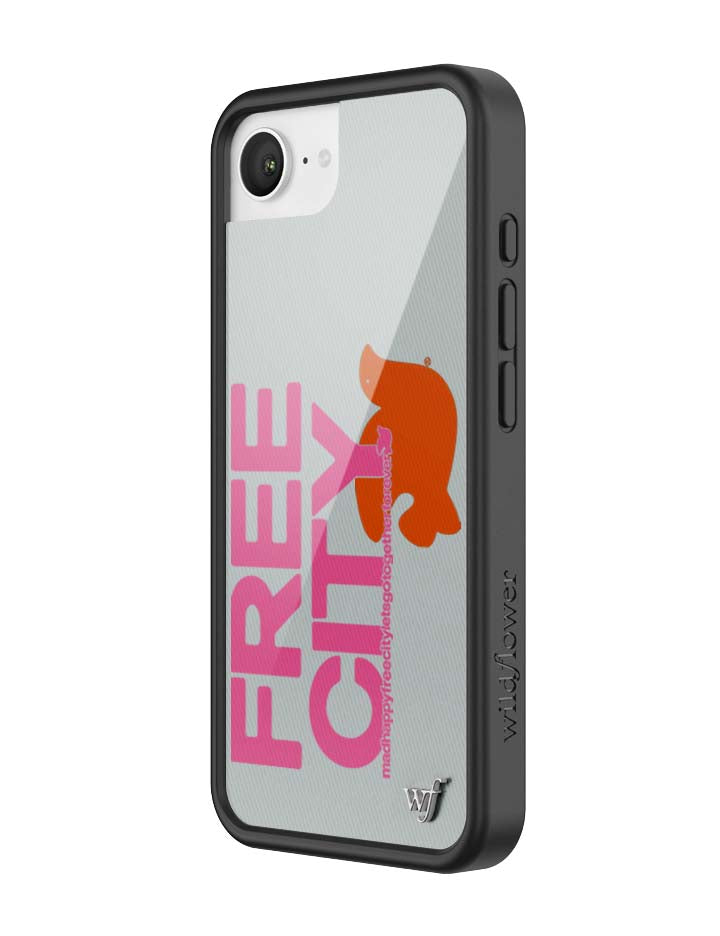 THE MADHAPPY & FREECITY TOGETHERFOREVER - GREY & PINK iPhone 17e Case