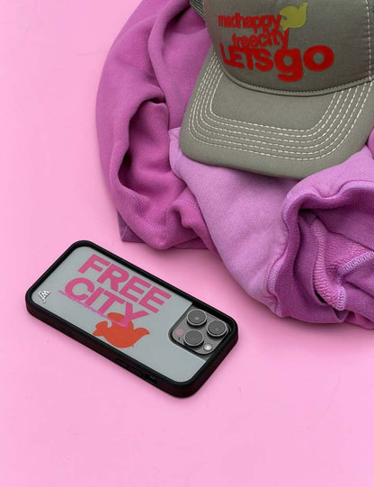 THE MADHAPPY & FREECITY TOGETHERFOREVER - GREY & PINK iPhone 17e Case