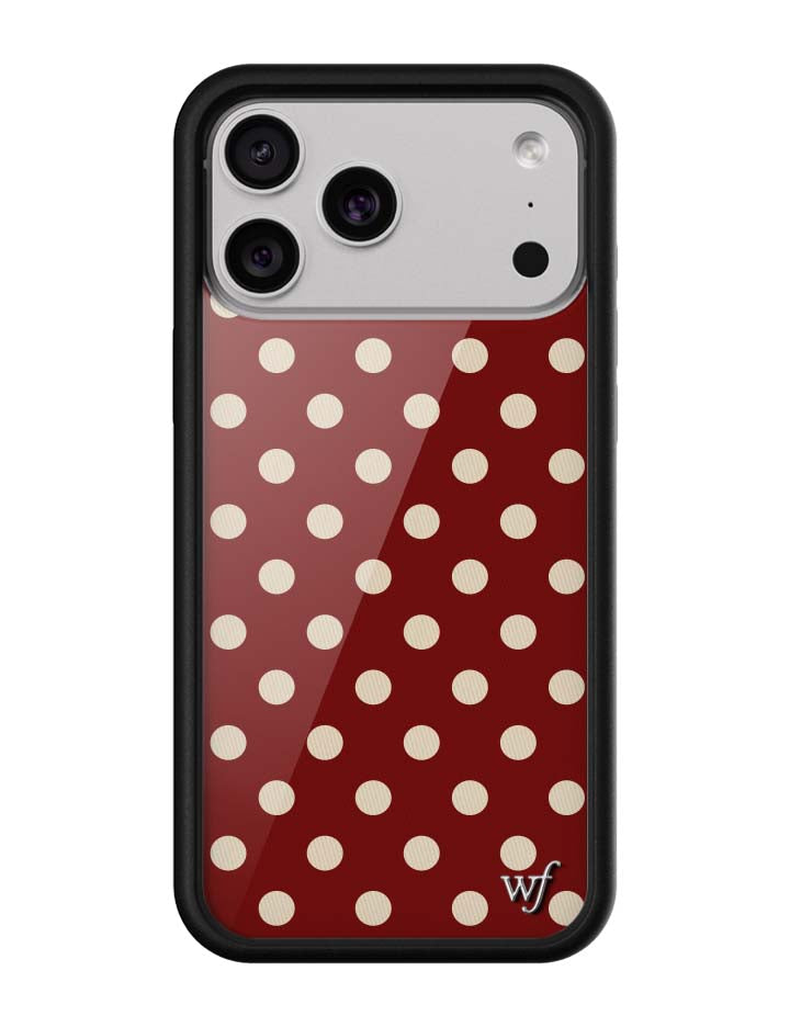Polka Dot - Burgundy and Cream iPhone 18 Pro Max Case