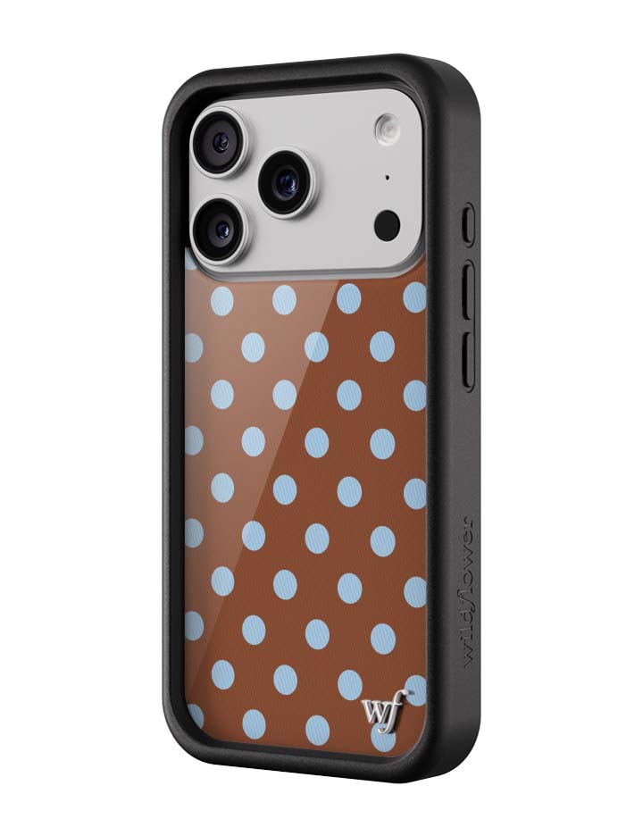 Polka Dot - Brown and Blue iPhone 18 Pro Case