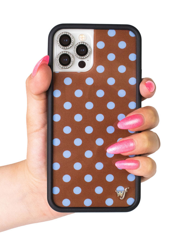 Polka Dot - Brown and Blue iPhone 18 Pro Case