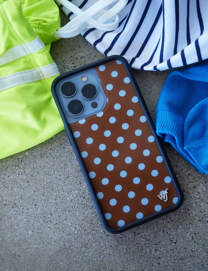 Polka Dot - Brown and Blue iPhone 18 Pro Case