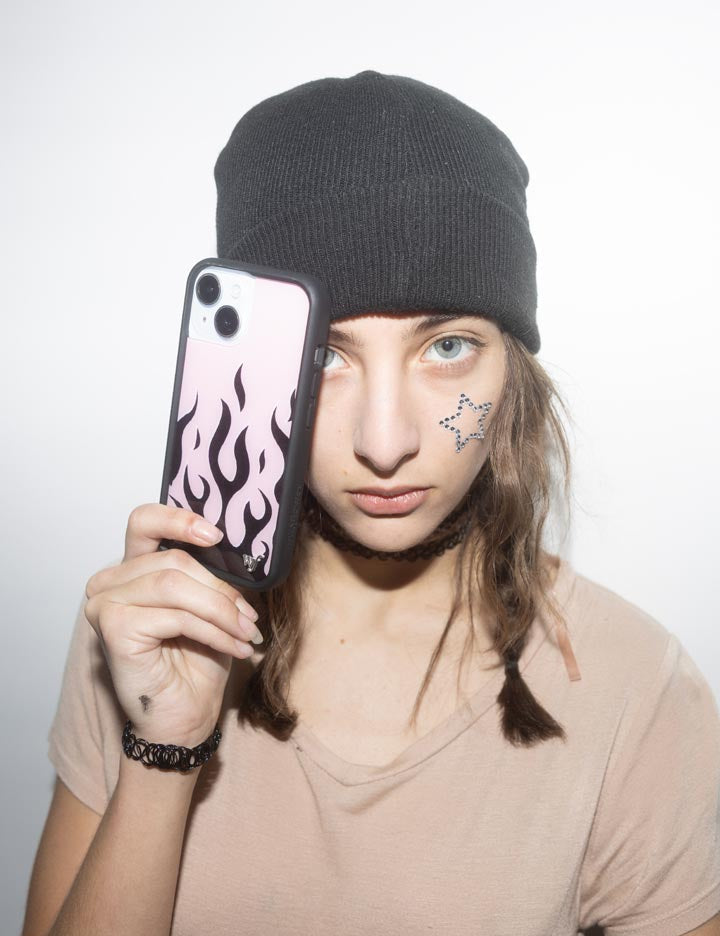 Flames - Pink & Black iPhone 18 Pro Max Case