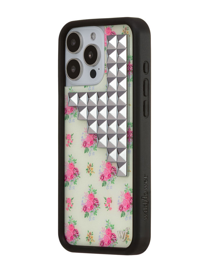 Vintage Floral Stud iPhone 16 Pro Max Case