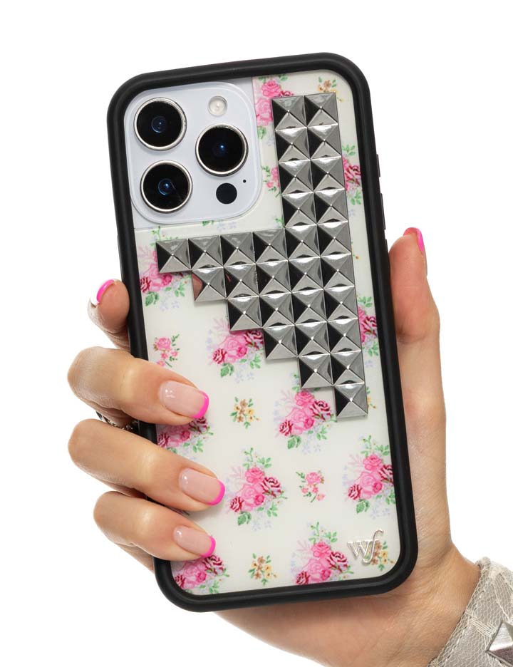 Vintage Floral Stud iPhone 16 Pro Max Case