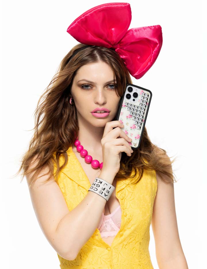 Vintage Floral Stud iPhone 16 Pro Max Case