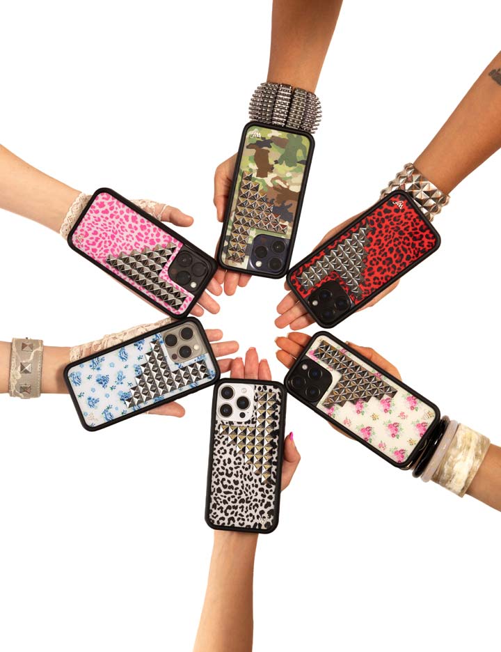 Vintage Floral Stud iPhone 16 Pro Max Case
