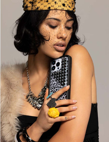 Snow Meow Stud iPhone 17 Case
