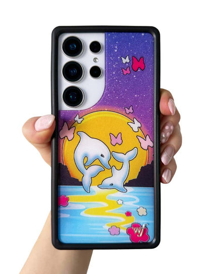 Dolphin Sunset Samsung Galaxy CaseGalaxy S25 Ultra Case