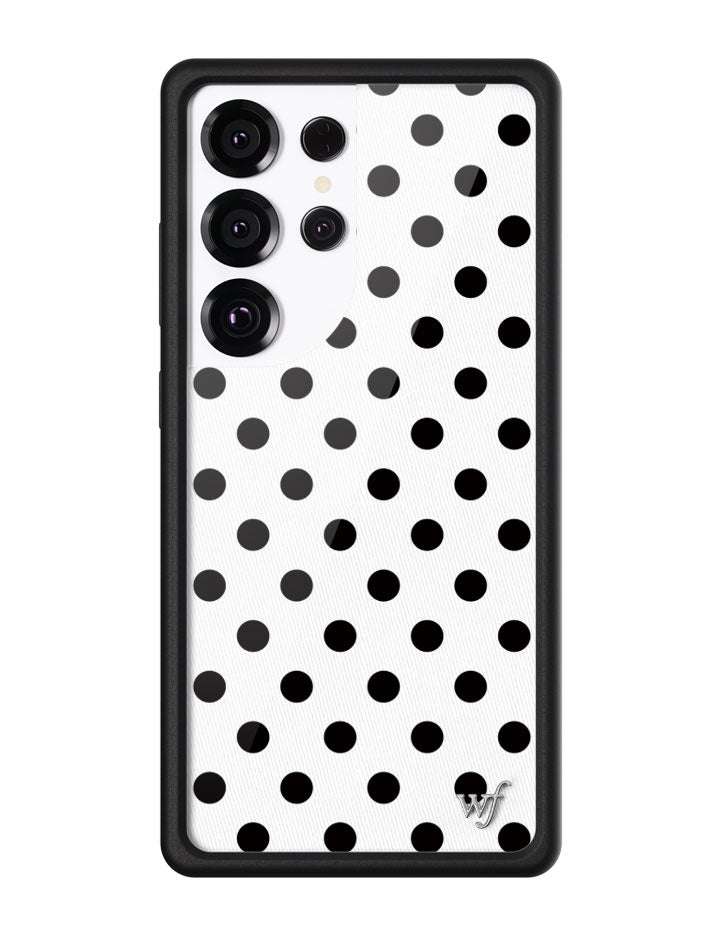 Polka Dot - White and Black Samsung Galaxy CaseGalaxy S25 Ultra Case
