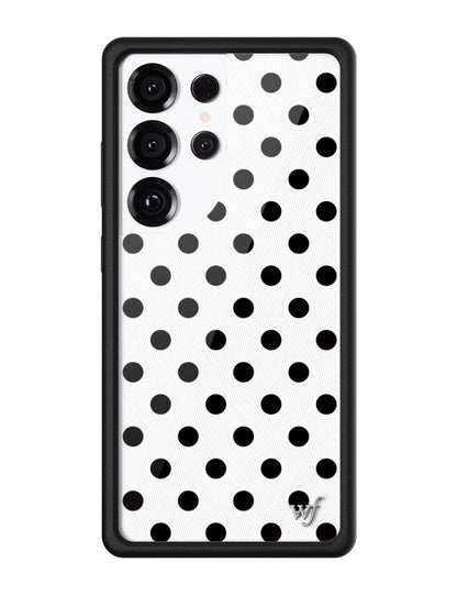 Polka Dot - White and Black Samsung Galaxy CaseGalaxy S25 Ultra Case