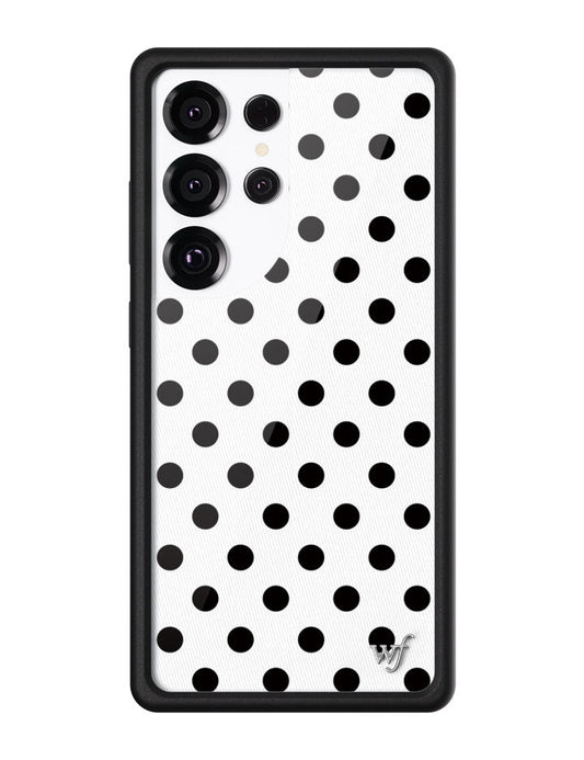 Polka Dot - White and Black Samsung Galaxy CaseGalaxy S25 Ultra Case