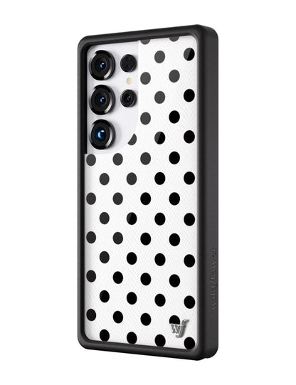 Polka Dot - White and Black Samsung Galaxy CaseGalaxy S25 Ultra Case