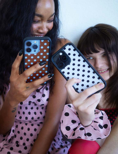 Polka Dot - White and Black Samsung Galaxy CaseGalaxy S25 Ultra Case