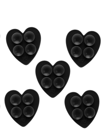 Mini Heart Selfie Stickeez - 5 pack – Black