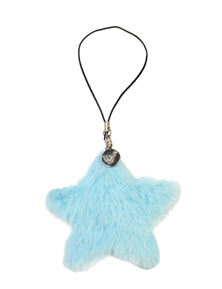 Fluffy Star Charm - Blue