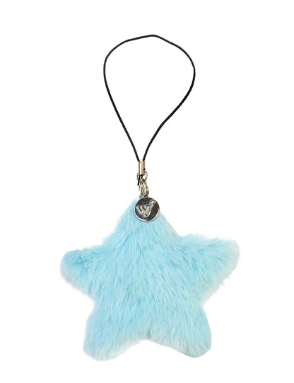 Fluffy Star Charm - Blue