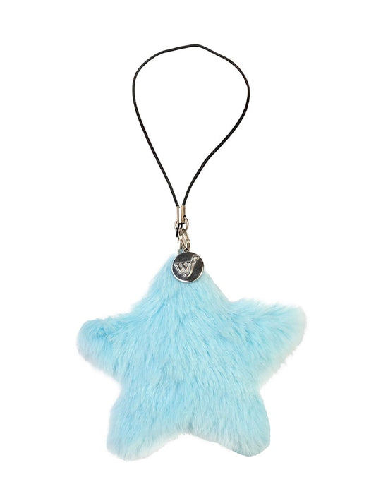 Fluffy Star Charm - Blue
