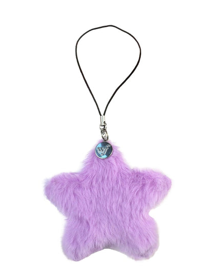 Fluffy Star Charm - Purple