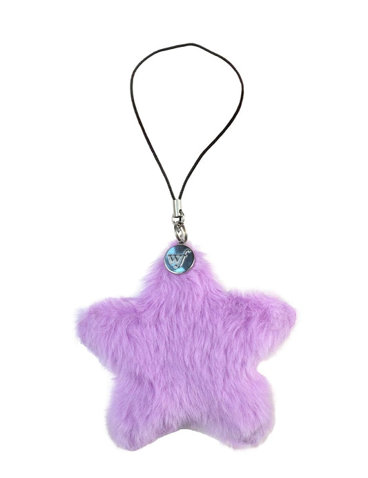 Fluffy Star Charm - Purple