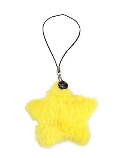 Fluffy Star Charm - Yellow