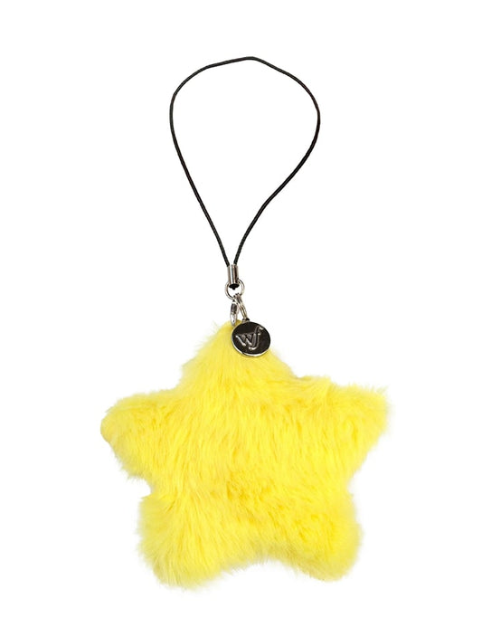 Fluffy Star Charm - Yellow